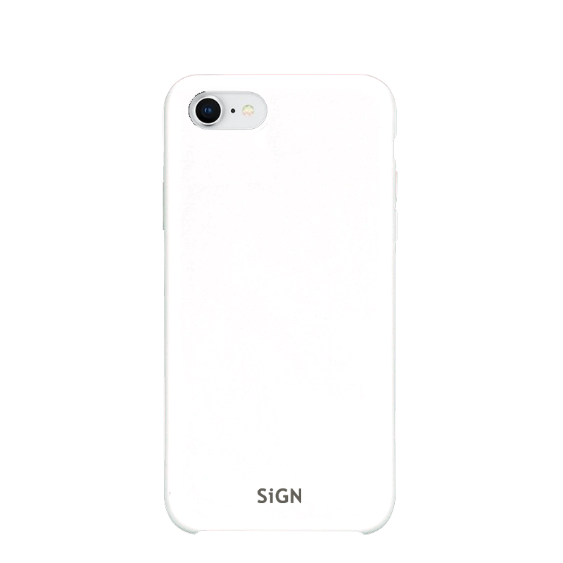 SiGN Liquid Silicone Case för iPhone 7 & 8/SE 2 - Vit
