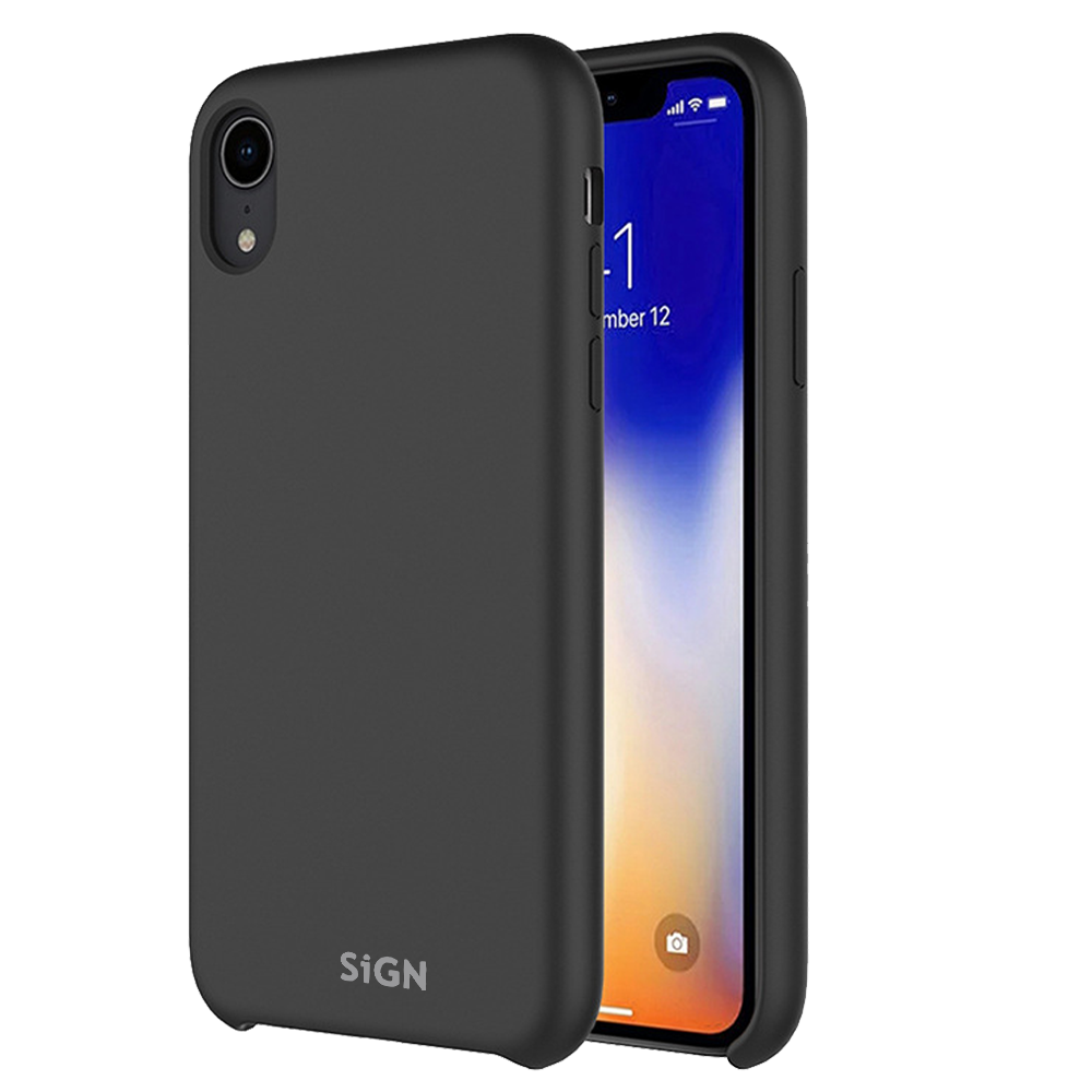 SiGN Liquid Silicone Case för iPhone X & XS - Svart