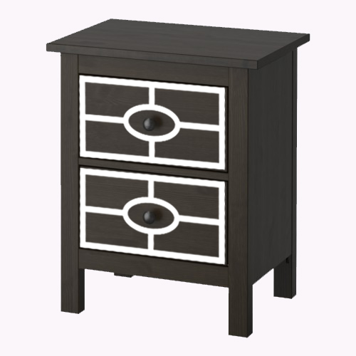 Caroline - furniture decor for IKEA Hemnes chest of 2 drawers