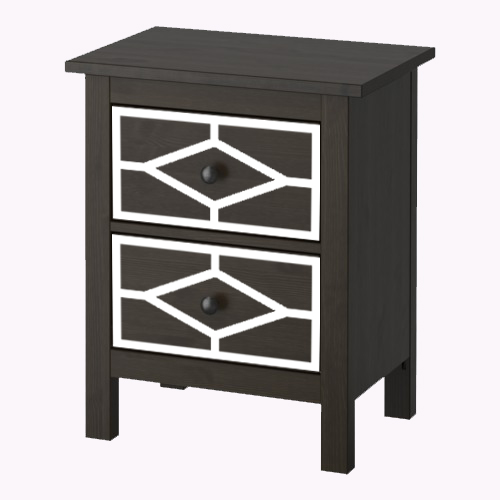 Nahal - furniture decor for IKEA Hemnes chest of 2 drawers