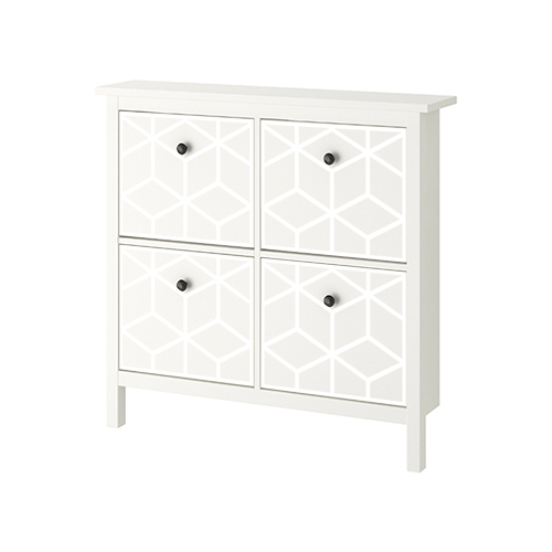 Elli - front pattern for HEMNES shoe cabinet 4 compartments