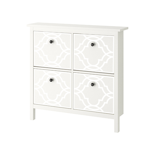 Fia - front pattern for HEMNES shoe cabinet 4 compartments