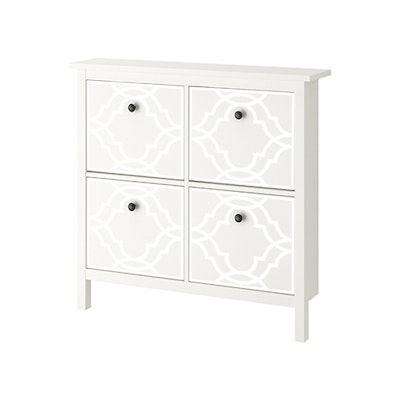 Fia - front pattern for HEMNES shoe cabinet 4 compartments