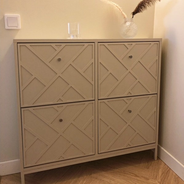 Maja - front pattern for HEMNES shoe cabinet 4 compartments