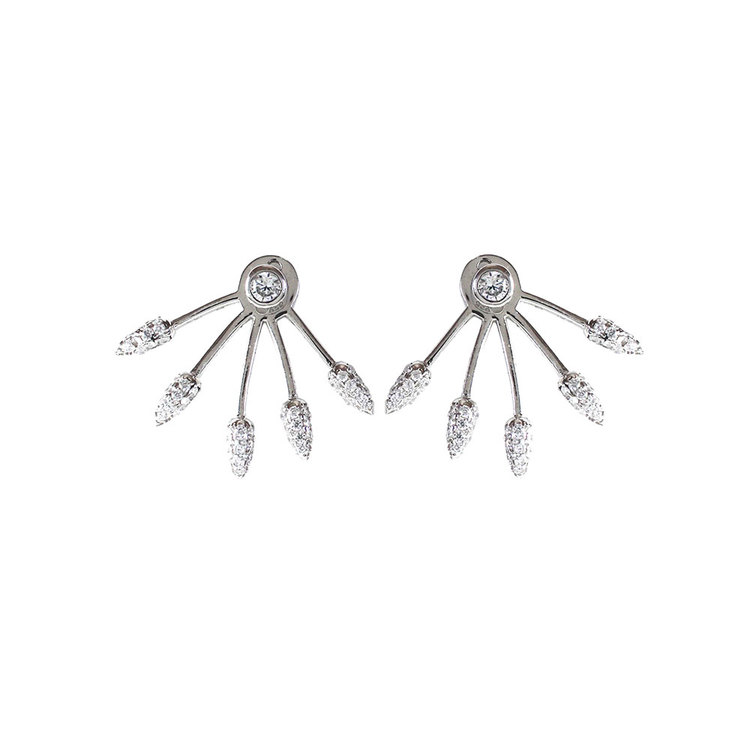 Snygga silverörhängen med cz-stenar Sparkling Lines från Catwalk Jewellery