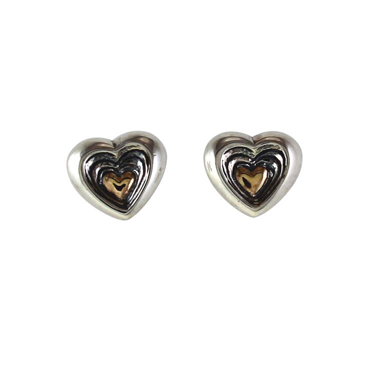 Snygga örhängen i oxiderat silver Gold Heart från Catwalk Jewellery
