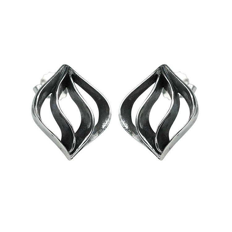 Snygga örhängen i oxiderat silver Black från Catwalk Jewellery