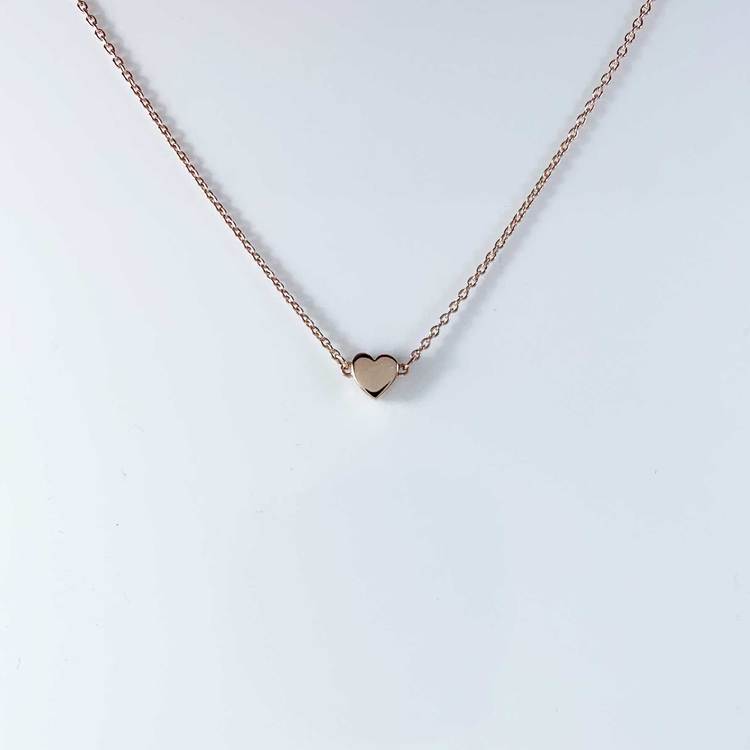 vackert halsband small heart i roseförgyllt silver från Catwalk Jewellery