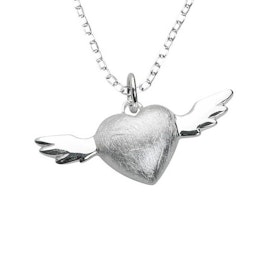 Halsband Heart With Wings Silver