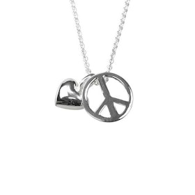 Halsband Peace & Love Silver