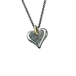 Halsband Heart Oxiderat Silver / Guld