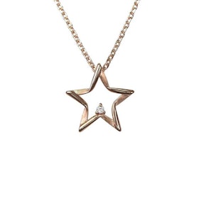 Halsband Sparkling Stars Roséförgyllt Silver