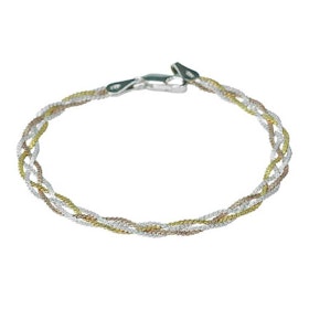 Halsband "Braided Three Colours" Silver