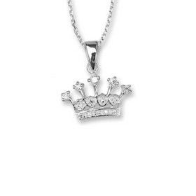 Halsband Sparkling Crown Silver