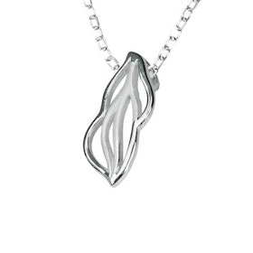 Halsband Hanging Leaf Silver