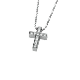 Halsband Mini Sparkling Cross Stål