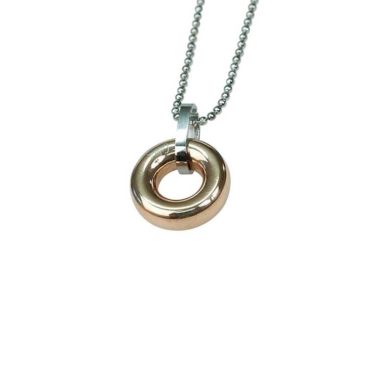 Halsband Circle Roséförgyllt Stål - Catwalk Jewellery