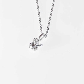 Halsband Cute Frog with Crown Silver