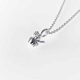 Halsband Cute Frog with Crown Silver
