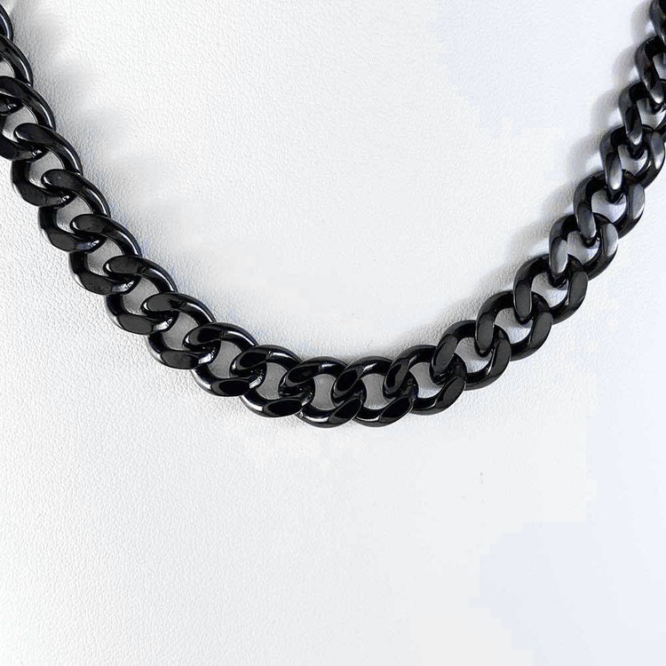 Pansarhalsband svart stål från Catwalk Jewellery