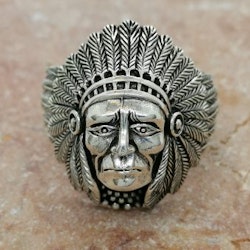 Ring Indian Oxiderat Silver