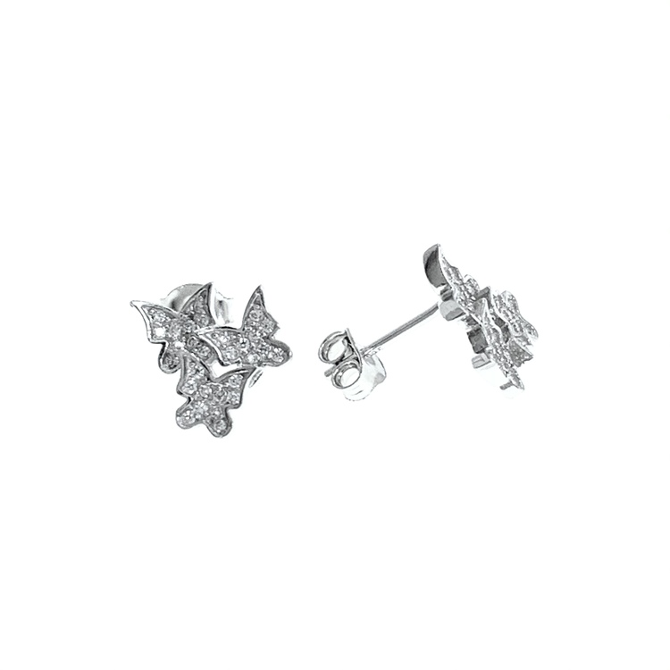 vackra fjärilsörhängen i silver från Catwalk Jewellery