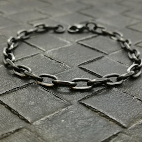 Armband Ankar Oxiderat Stål - 6 mm