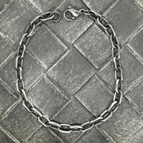 Armband Ankar Oxiderat Stål - 6 mm