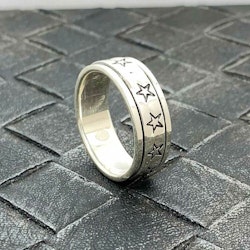 Spinning Ring Stars Oxiderat Silver