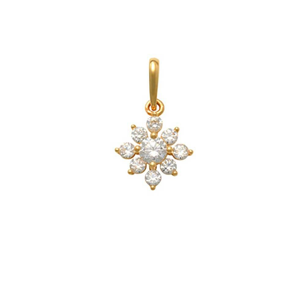 Guldhänge Flower med cz-stenar 18K