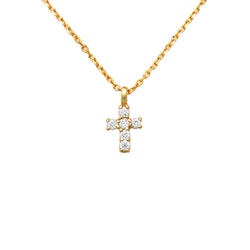 Guldhalsband Sparkling Cross 18K