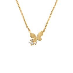 Guldhalsband Sparkling Butterfly 18K