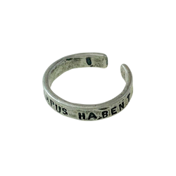 Ring "Omnia Tempus Habent" Oxiderat Silver