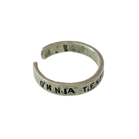 Ring "Omnia Tempus Habent" Oxiderat Silver