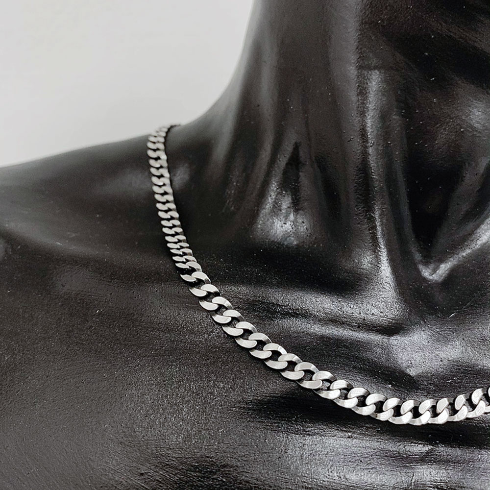 pansarkedja, pansarlänk i oxiderat silver för män från catwalk jewellery