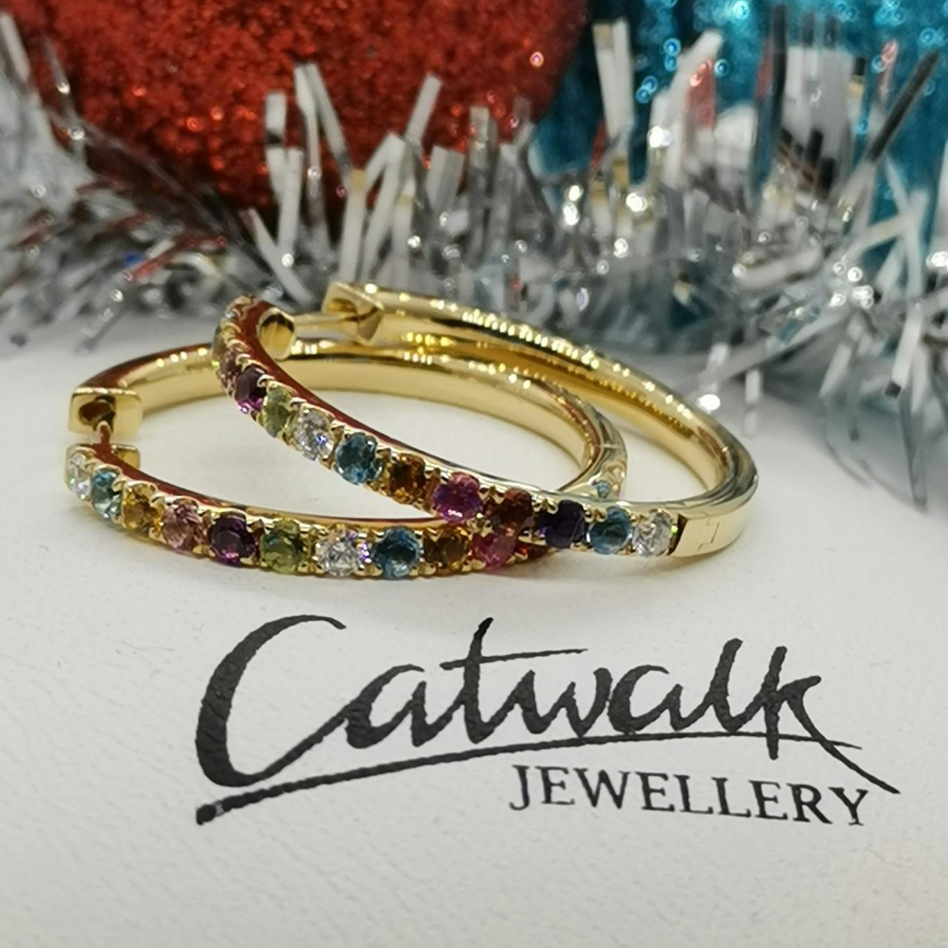 Creoler Colored Diamonds Guld - Catwalk Jewellery