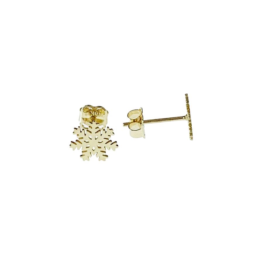 Vackra stilrena guldörhängen 18K SNOWFLAKE från Catwalk Jewellery