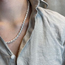 Massiv Cordellänk Silver 5,8 mm Diamantslipad - Halsband