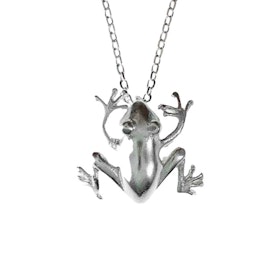 Halsband Cute Frog Silver