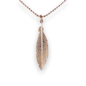 Halsband Feather Roséförgyllt Silver