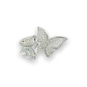 Ring Butterfly Sparkling Silver