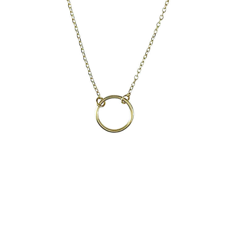 Snyggt stilrent halsband Circle i 18K guld från Catwalk Jewellery