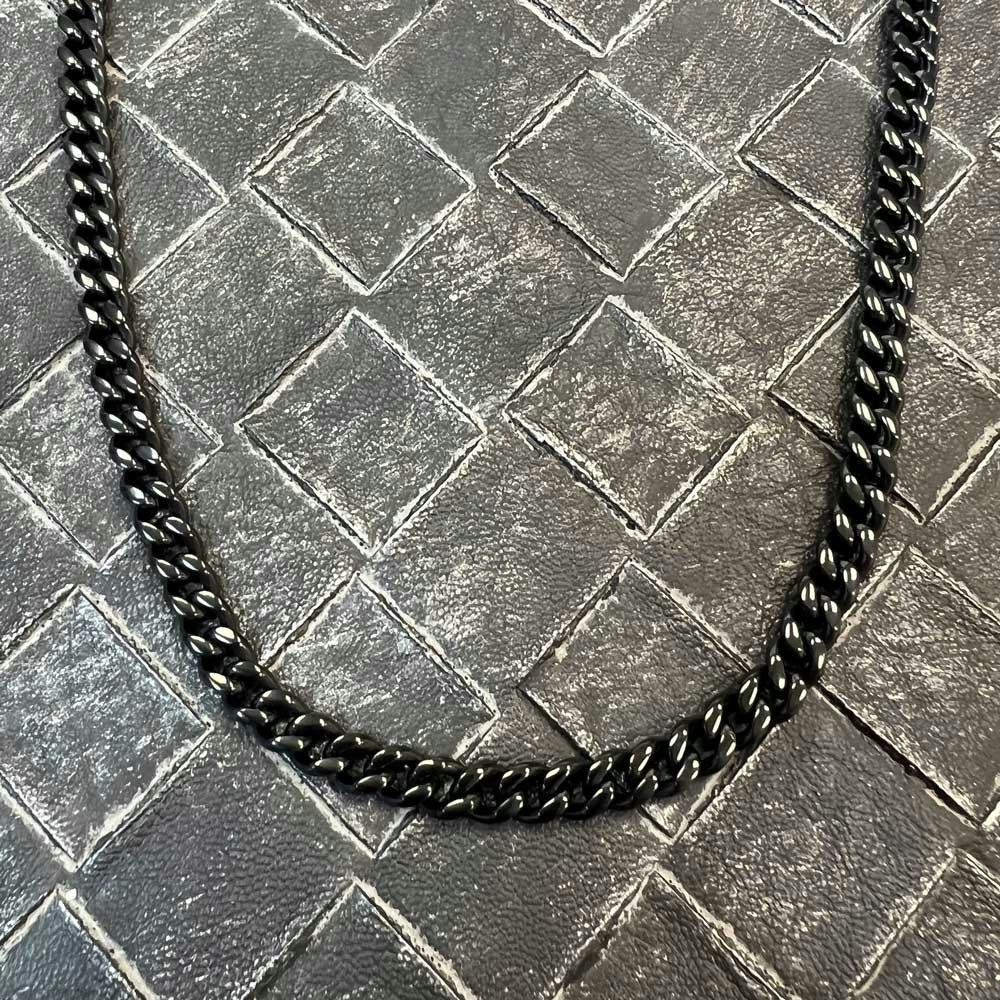 Pansarkedja i svart rostfritt stål från catwalk jewellery