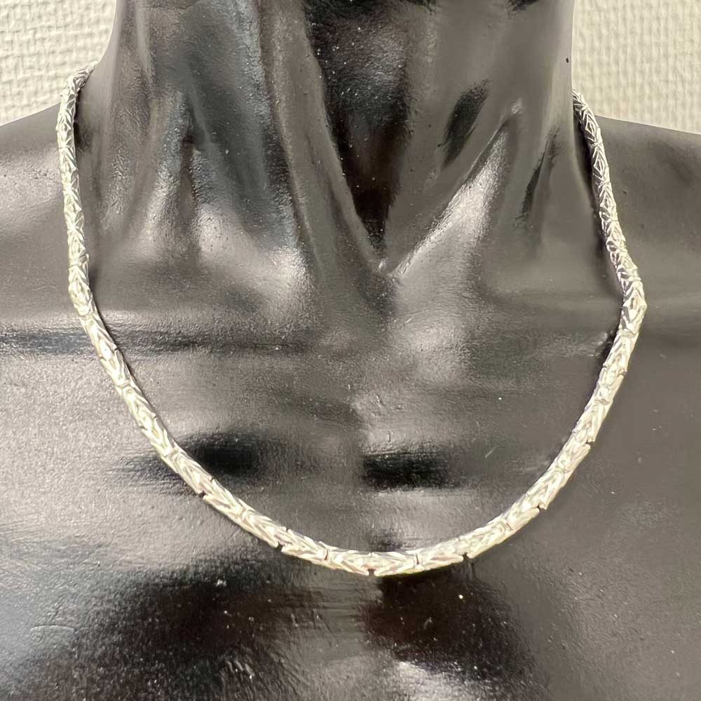 Rund kejsarlänk halsband i 925 silver från Catwalksmycken