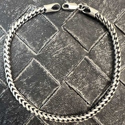 Francolänk Oxiderat Silver - Armband