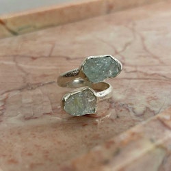 Ring Aquamarine Ädelstenar Silver