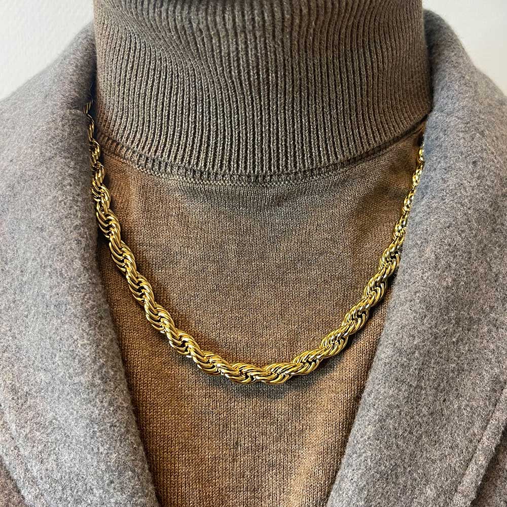 Halsband cordell i förgyllt stål från Catwalksmycken
