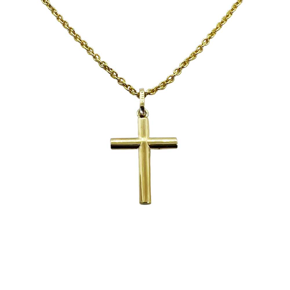 Guldhänge kors i 18K guld från Catwalksmycken