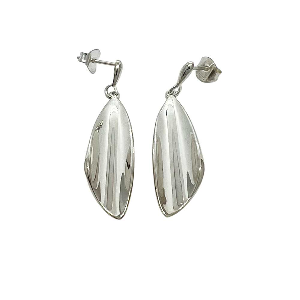 Vackra hängande örhängen i äkta 925 blankt silver från catwalksmycken