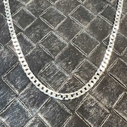 Pansarlänk Halsband Silver - 5,6 mm